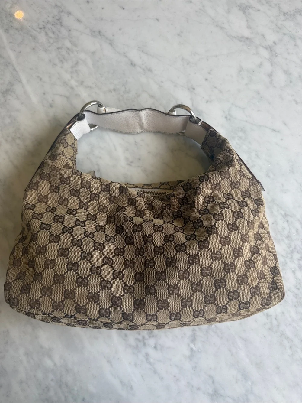 Gucci GG Canvas Horsebit Hobo Bag